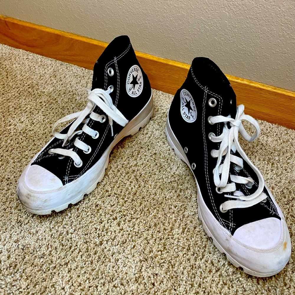 Converse all-star high tops. Worn three times.